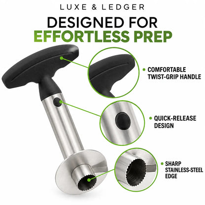 STAINLESS STEEL PINEAPPLE SLICER & PEELER