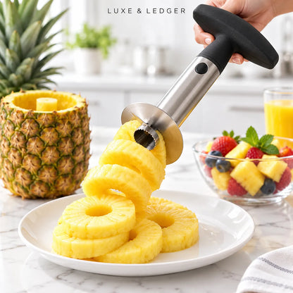 STAINLESS STEEL PINEAPPLE SLICER & PEELER