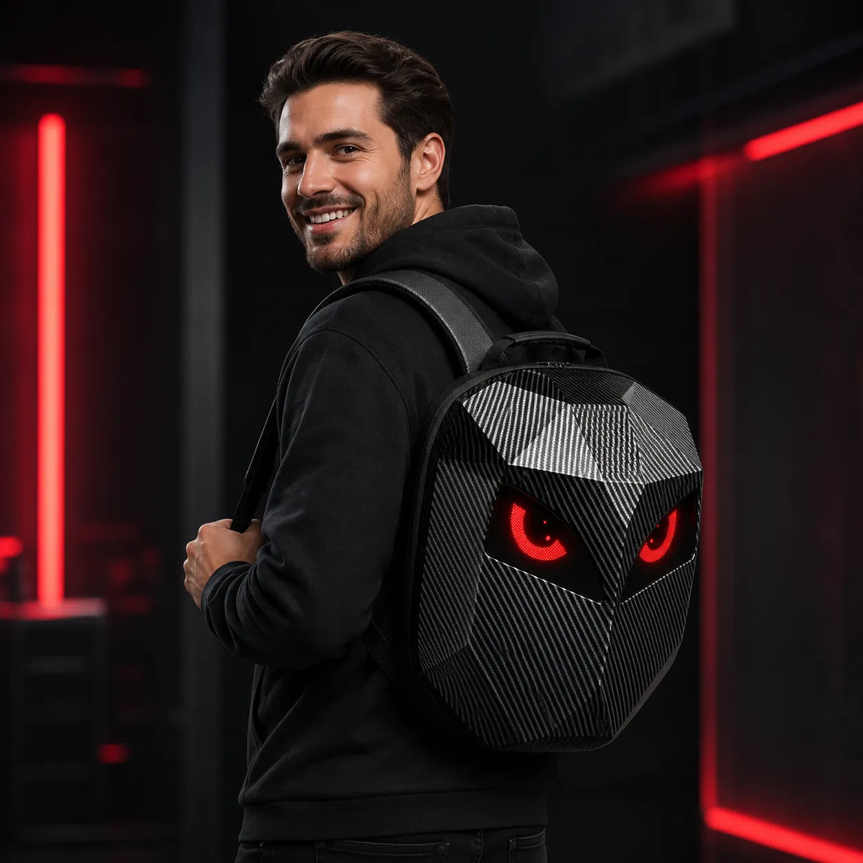 LUMINOUS MOTORCYCLE HELMET BACKPACK