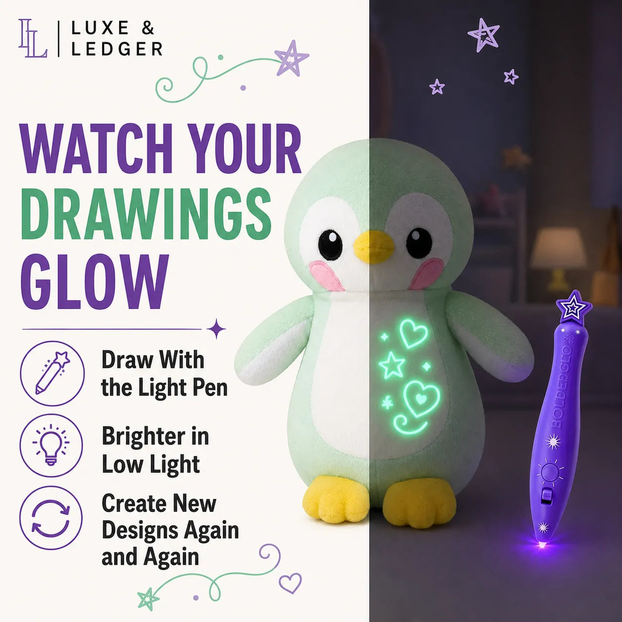 LUMIYA™ MAGIC GLOW DRAWING PLUSH
