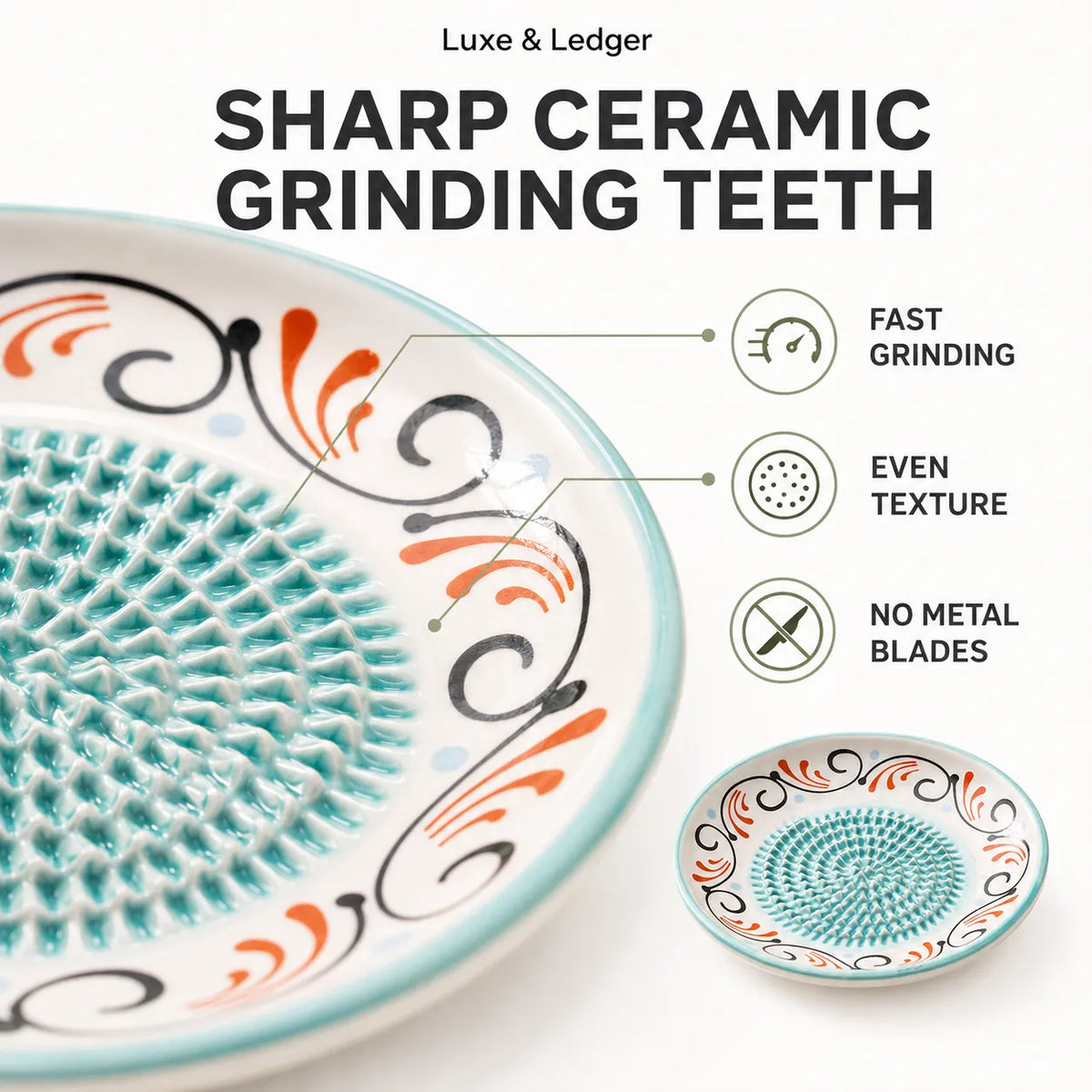 GRINDORA™ CERAMIC GRINDING DISH