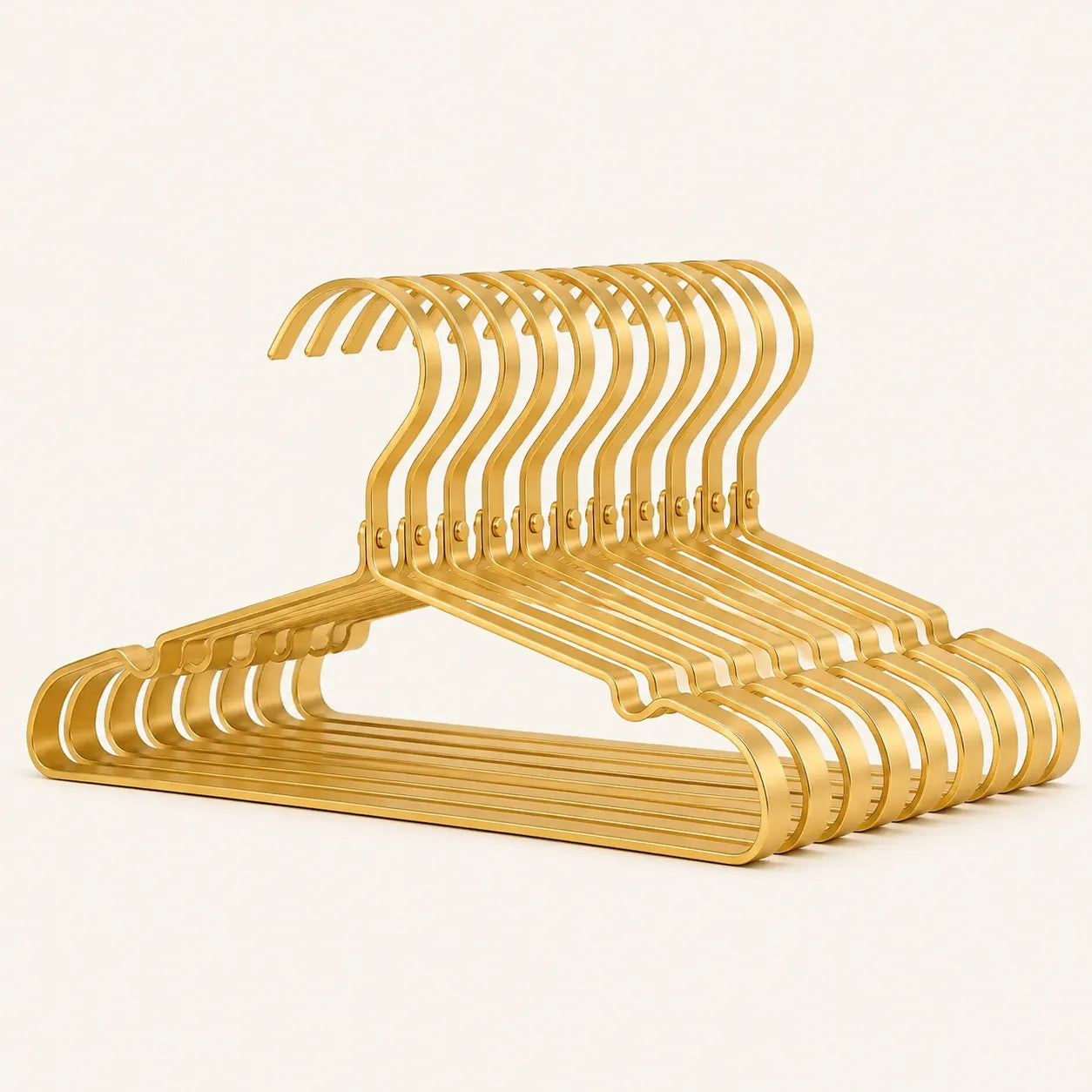 WIDE ALUMINUM CLOTHES HANGERS