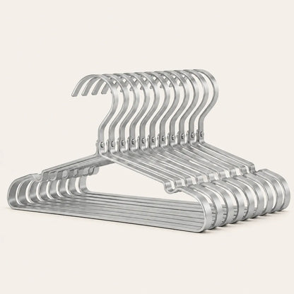 WIDE ALUMINUM CLOTHES HANGERS