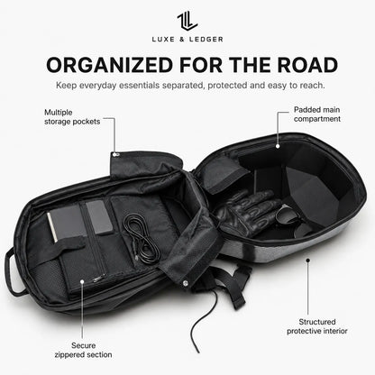 LUMINOUS MOTORCYCLE HELMET BACKPACK