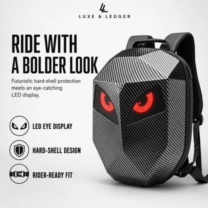 LUMINOUS MOTORCYCLE HELMET BACKPACK