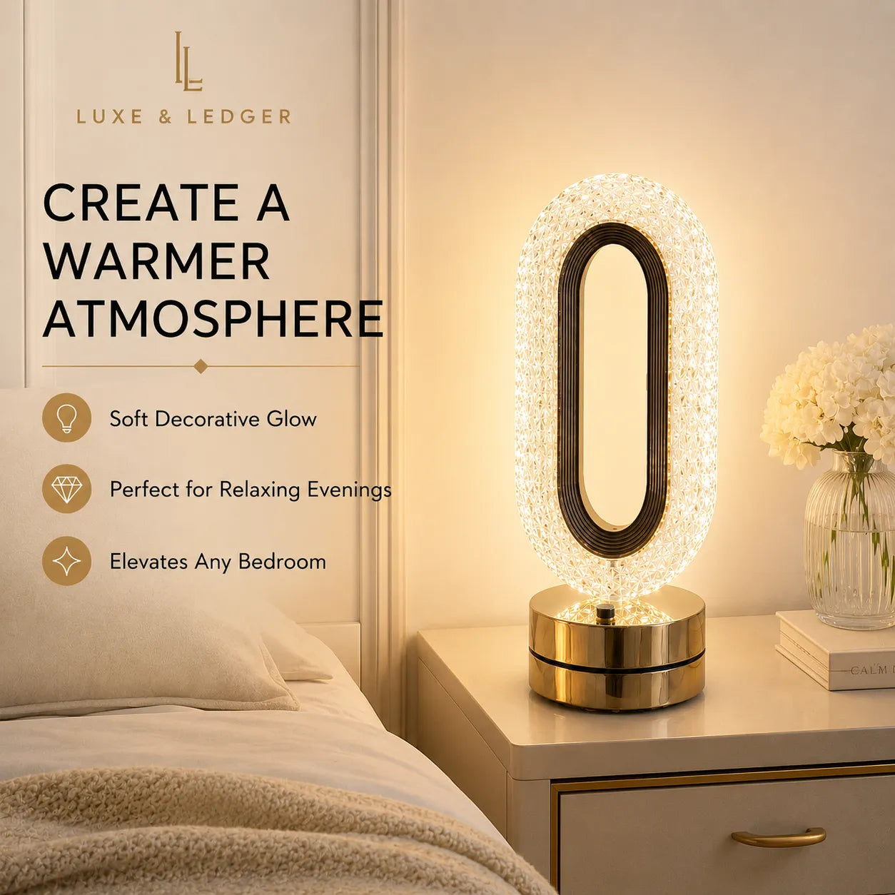 LUXURY CRYSTAL TOUCH LAMP
