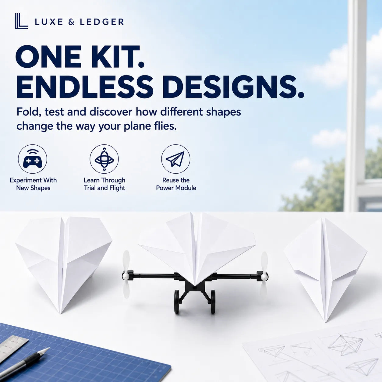 SKYGLIDE™ REMOTE-CONTROLLED PAPER AIRPLANE