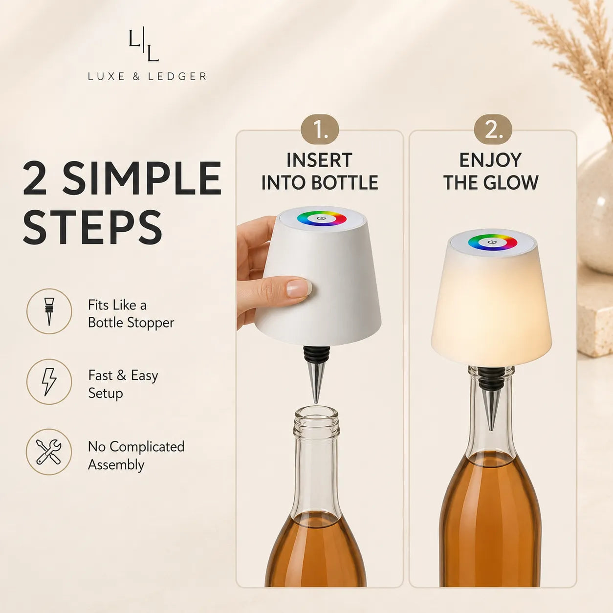 WIRELESS LED BOTTLE LAMP