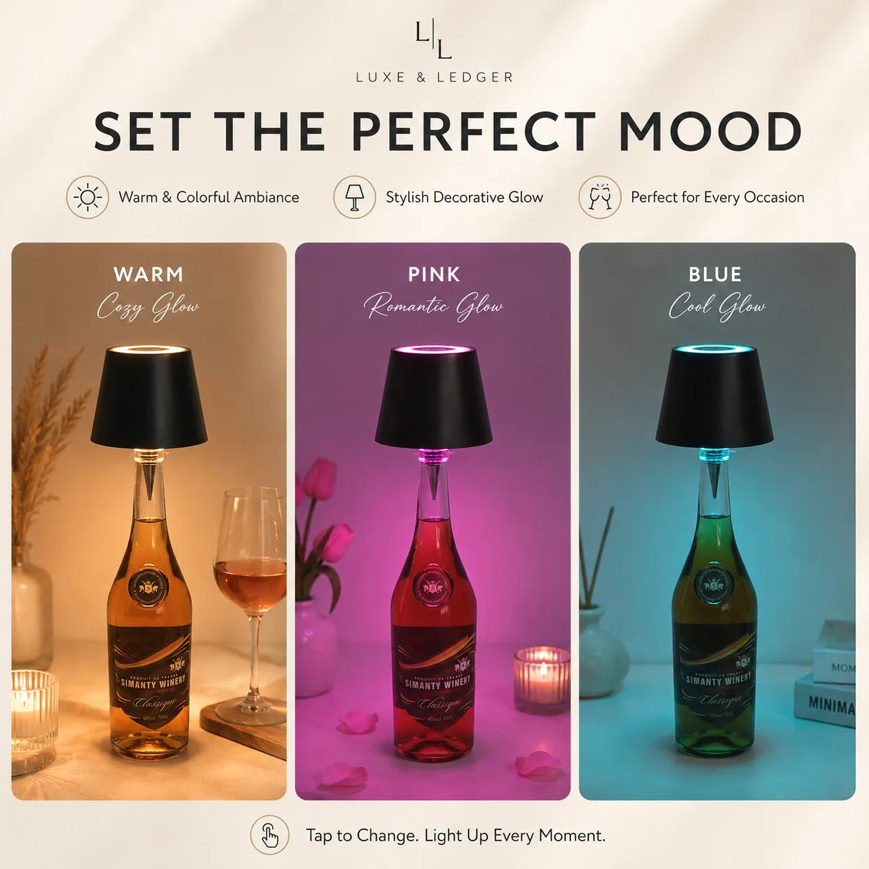 WIRELESS LED BOTTLE LAMP