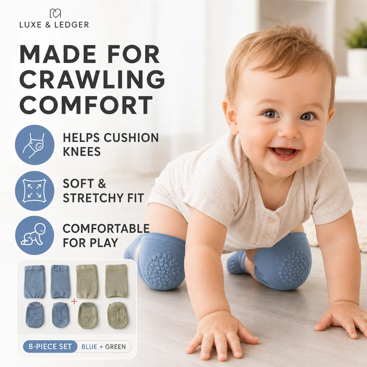 BABY KNEE PROTECTORS & GRIP SOCKS