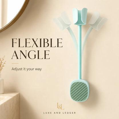 Flexible angle tool with text 'Adjust it your way' on a beige background, featuring the brand 'Luxe and Ledger'.