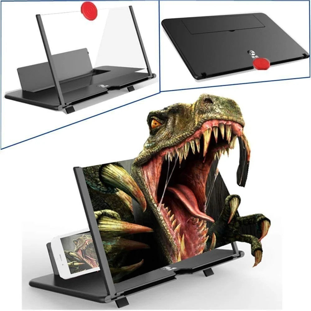  phone screen magnifier with dinosaur design on a white background