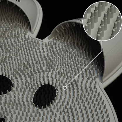 Close-up of a textured surface with a magnified inset showing detailed patterns.