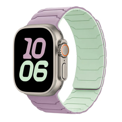 Smartwatch with a two-tone band on a white background