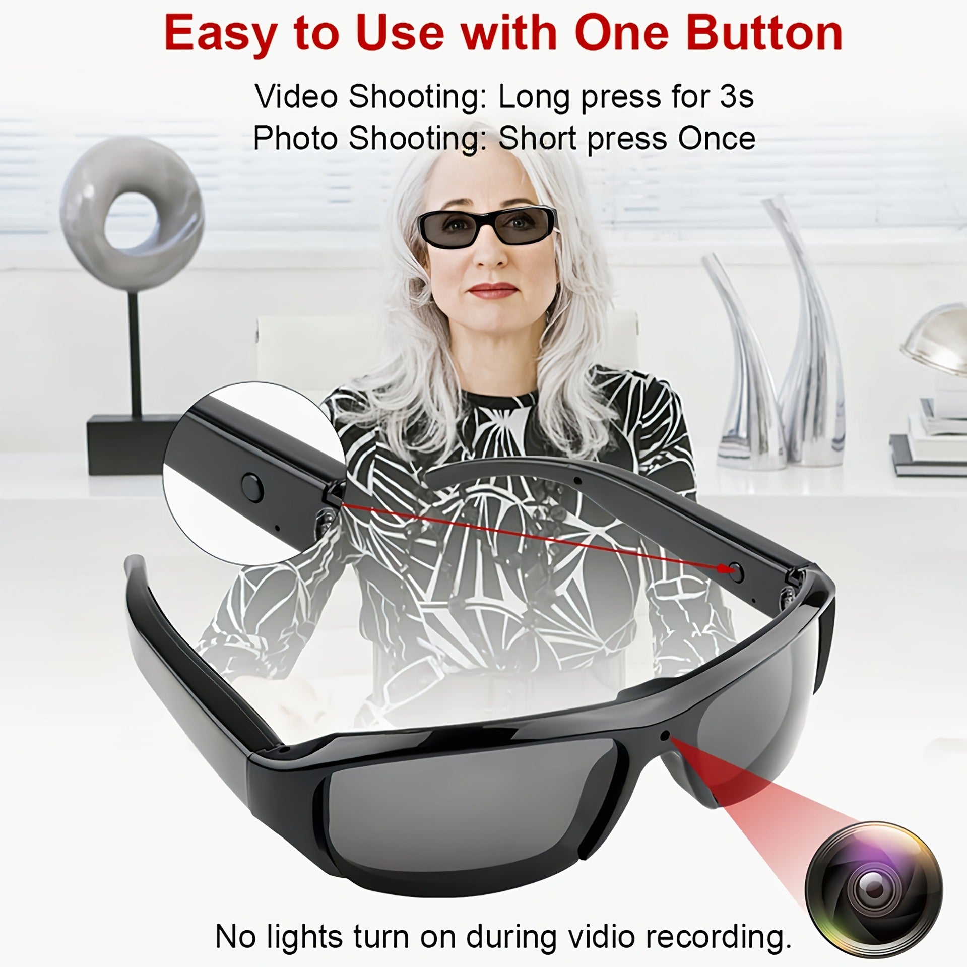 1080P CAMERA GLASSES – HD SPY GLASSES
