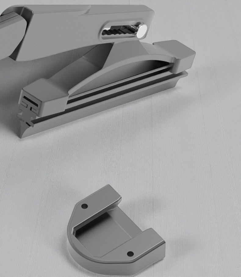 Metallic MOTORCYCLE HELMET WIPER mechanism on a light gray background