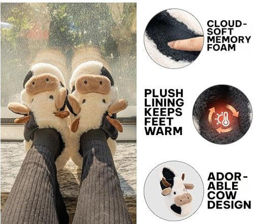FLUFFY COW SLIPPERS