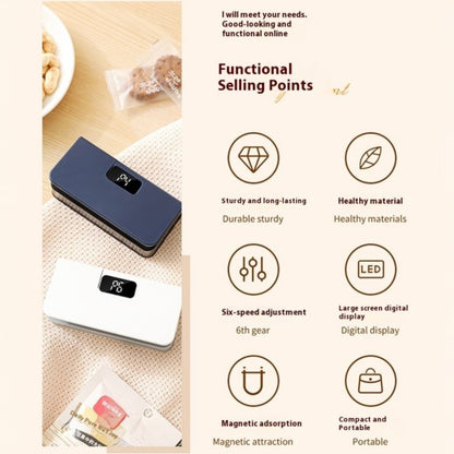 Two portable power banks on a table with text highlighting features.