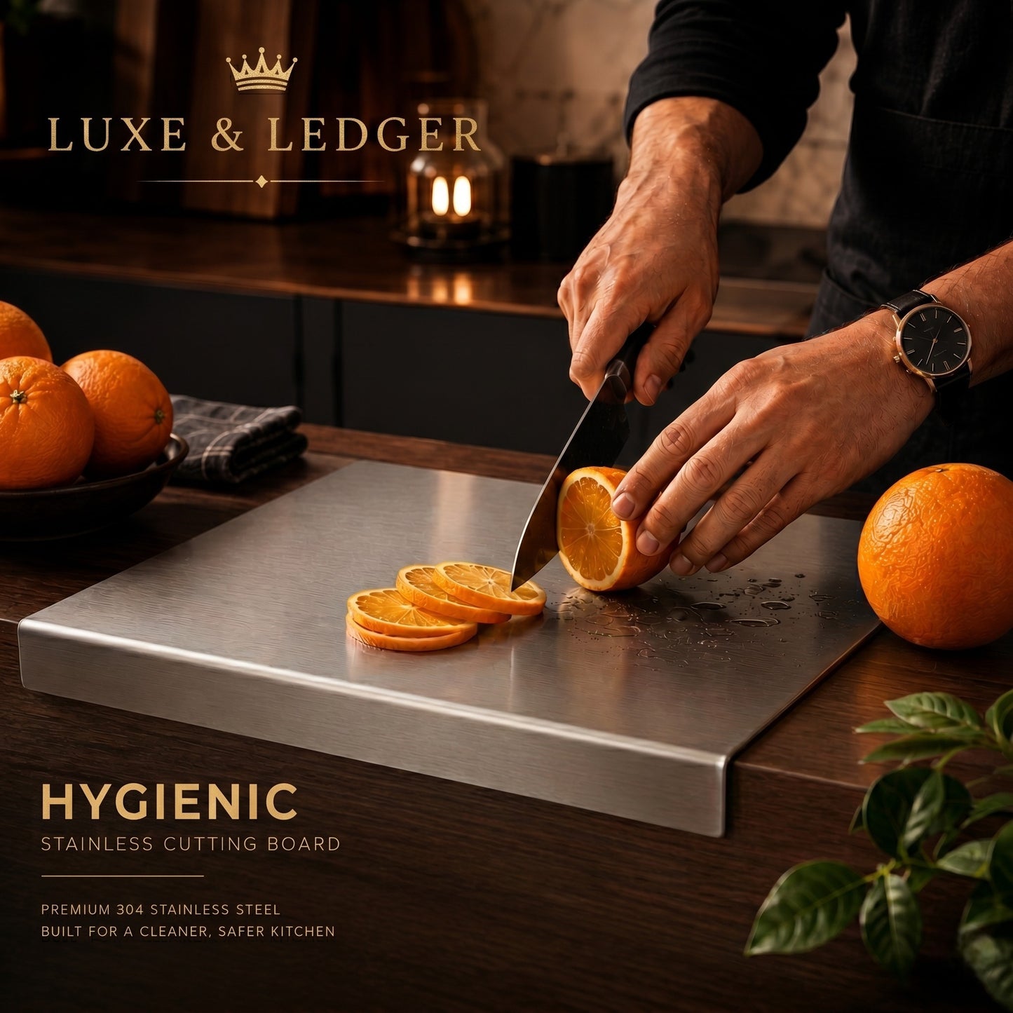HYGIENIC STAINLESS CUTTING BOARD