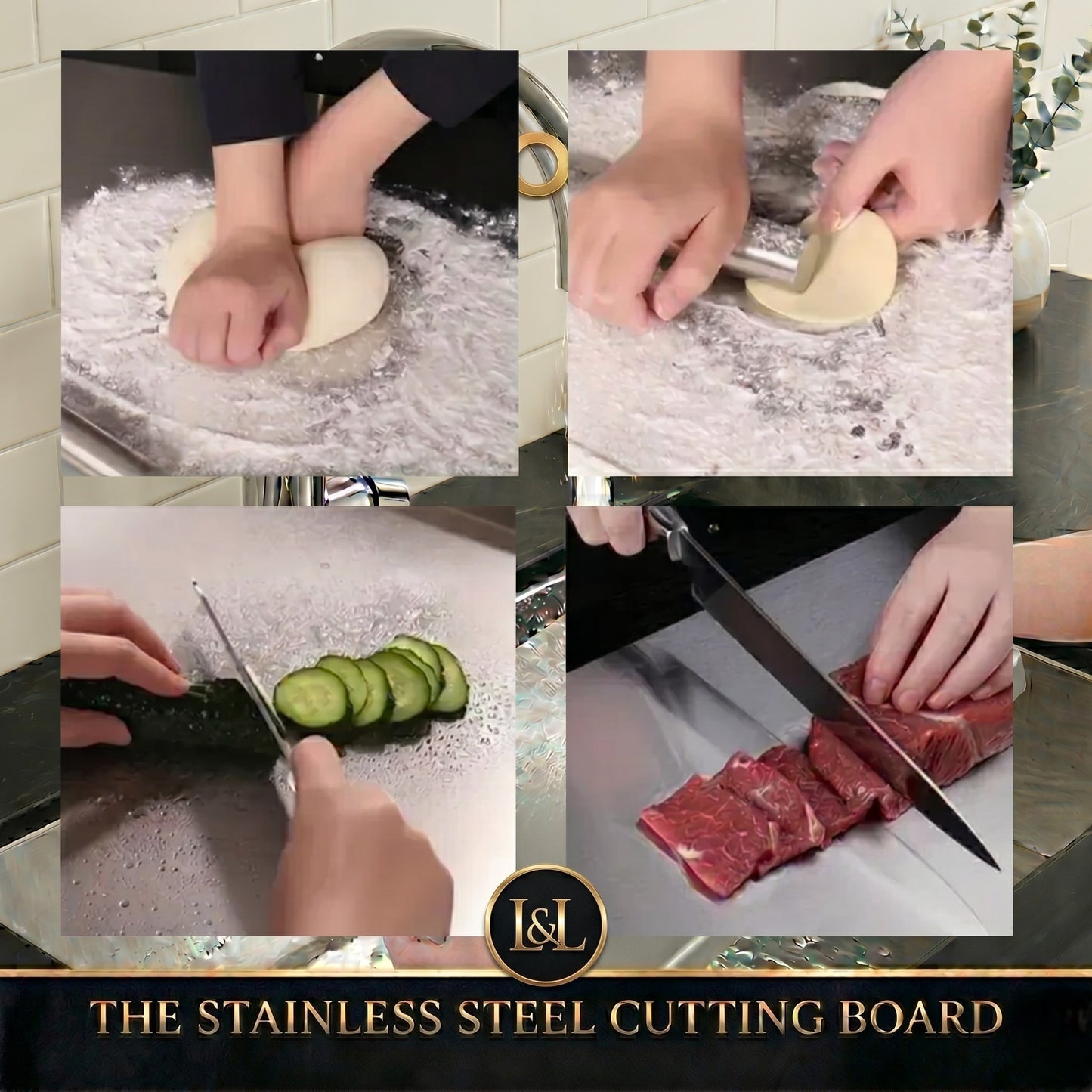 HYGIENIC STAINLESS CUTTING BOARD