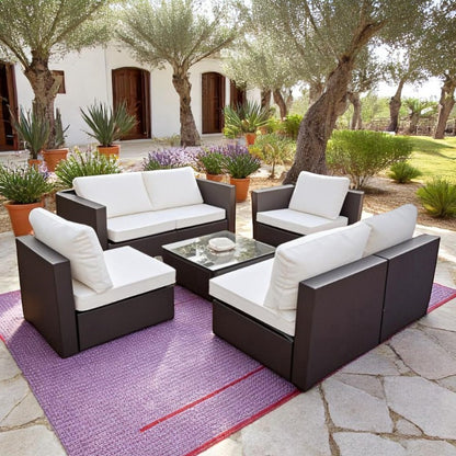 RATTAN GARDEN LOUNGE SET