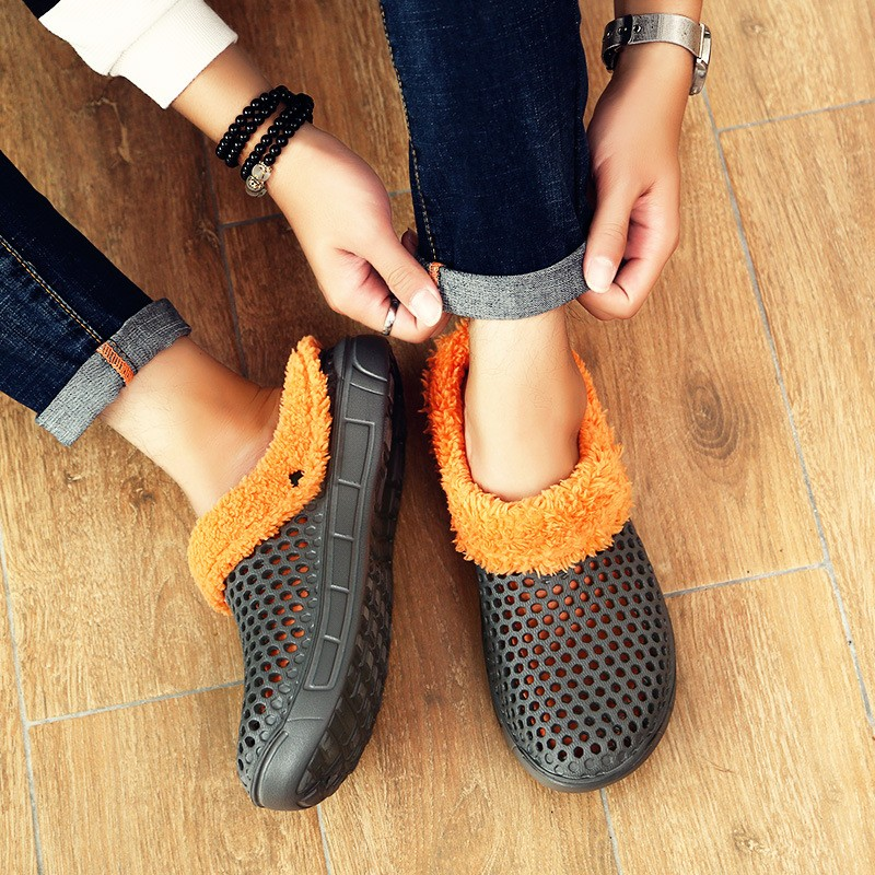 FUZZY PLUSH GARDEN CLOGS