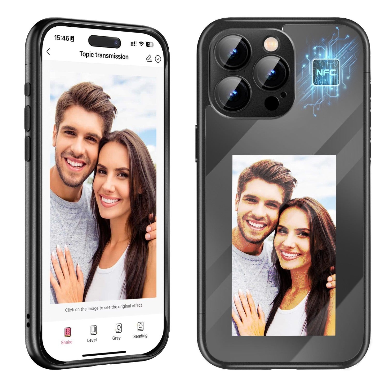 NFC PROJECTION E-INK SCREEN BRACKET PHONE CASE